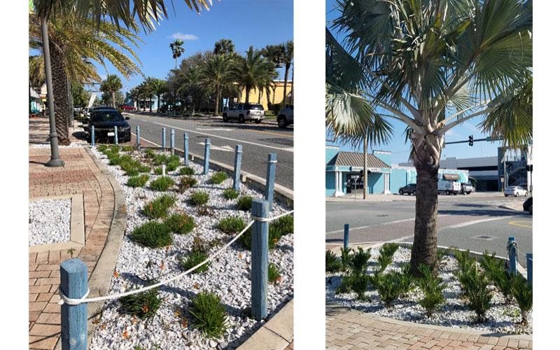 Cocoa Beach Downtown Rain Gardens and LID Streetscape